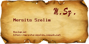 Mersits Szelim névjegykártya